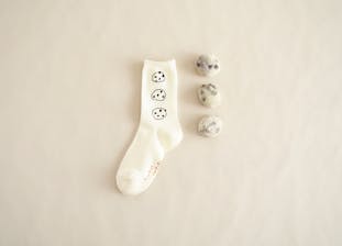 socksks 豆大福靴下(白)